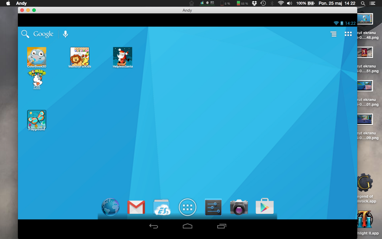 Działająca emulacja Androida. Ole!